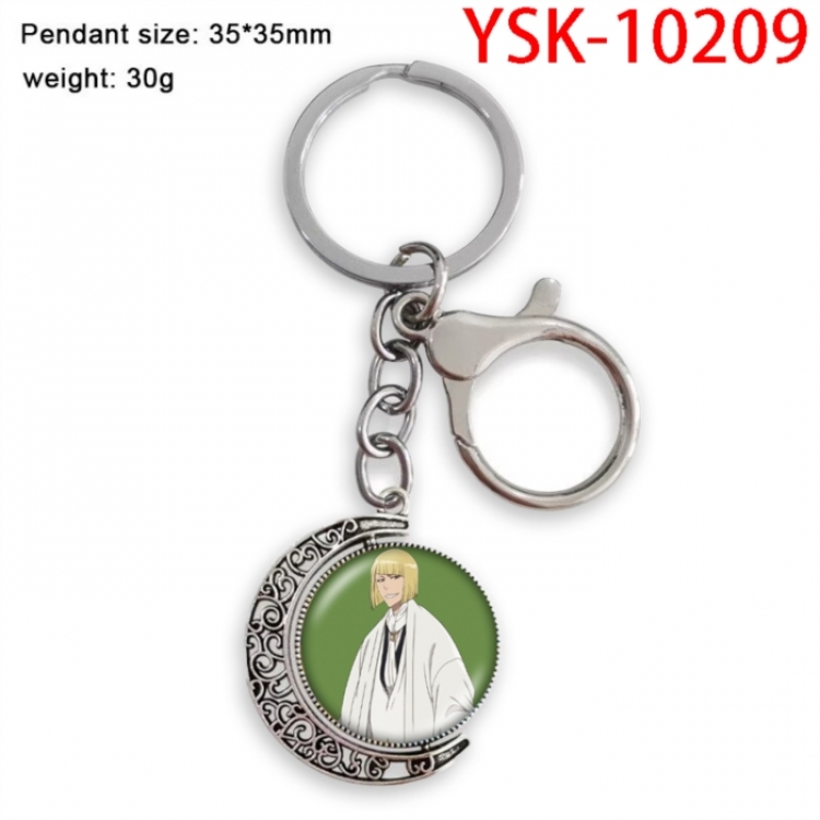 Bleach Anime double-sided crystal rotating gemstone keychain pendant price for 5 pcs