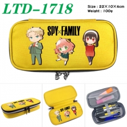SPY×FAMILY Anime Waterproof canvas zipper clamshell pencil case pencil case 22x10x4cm