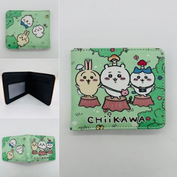 Chiikawa Full color Two fold short card case wallet 11X9.5CM