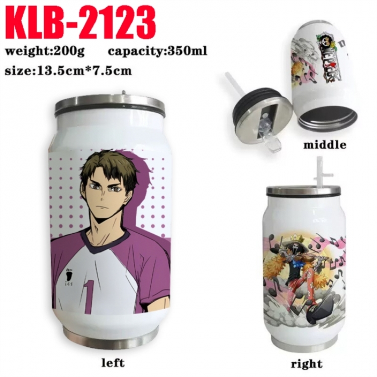 Haikyuu!! Anime Printed Stainless Steel Insulated Cup Straw Water Cup 350ML