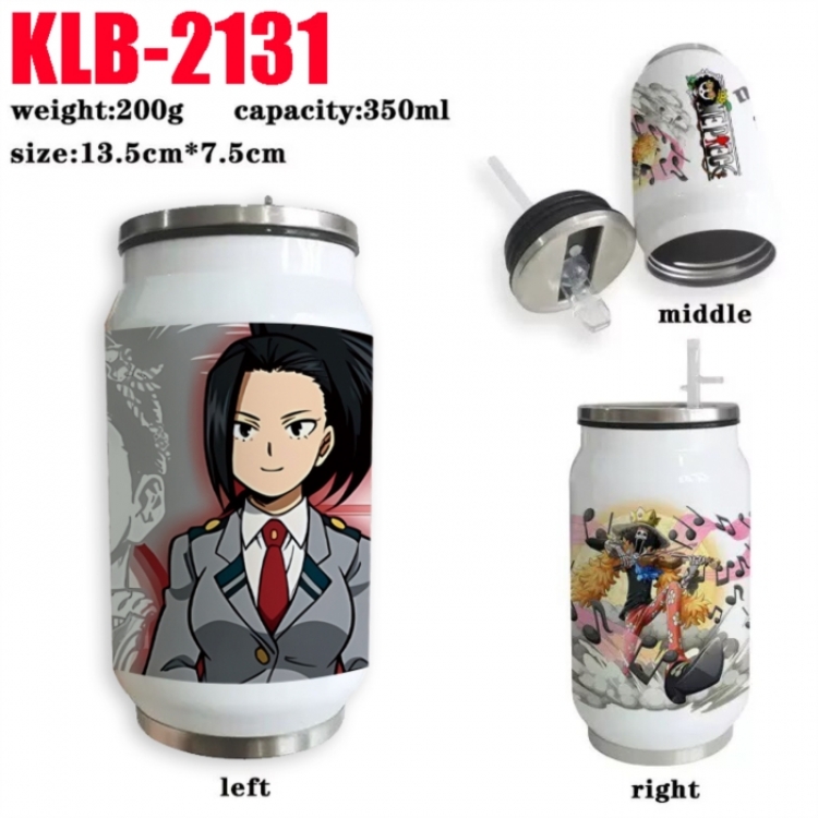 My Hero Academia Anime Printed Stainless Steel Insulated Cup Straw Water Cup 350ML