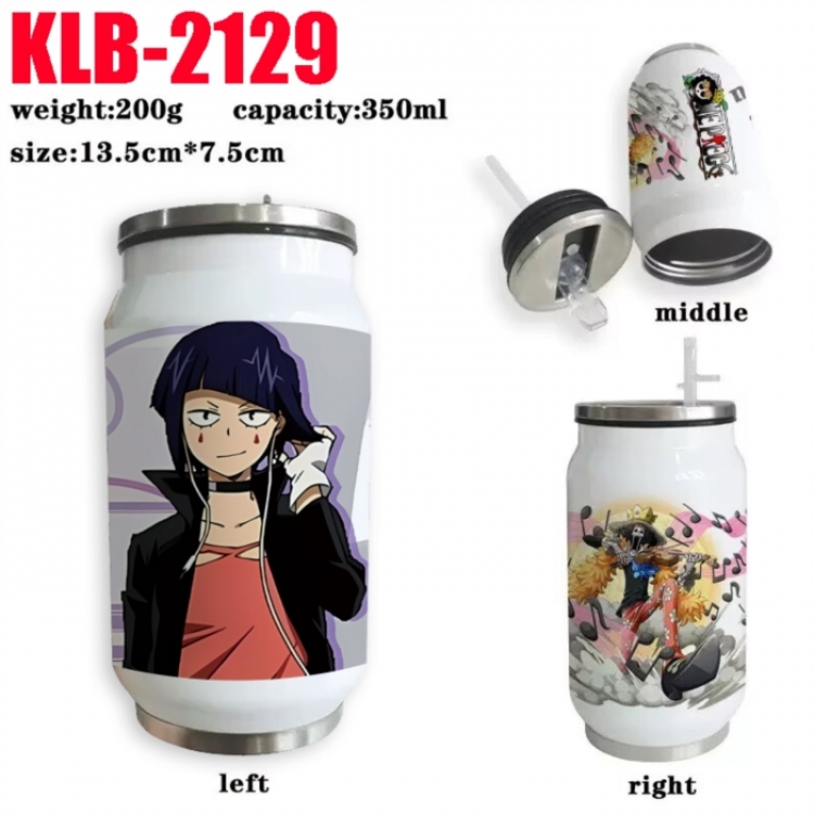 My Hero Academia Anime Printed Stainless Steel Insulated Cup Straw Water Cup 350ML