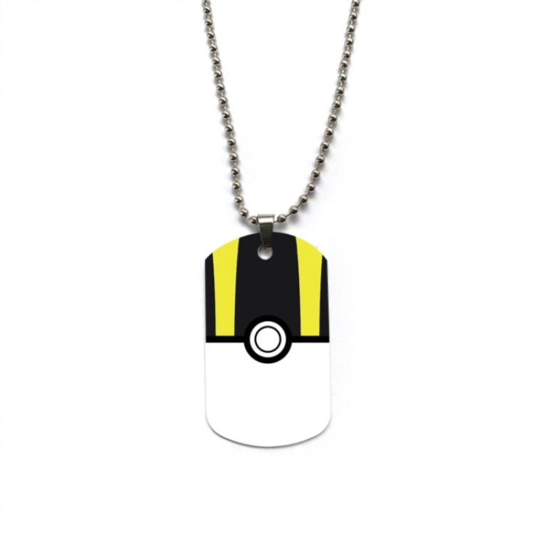 Pokemon Anime double-sided full color printed military brand necklace price for 5 pcs