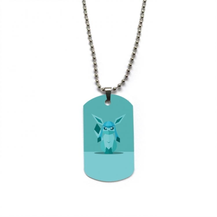 Pokemon Anime double-sided full color printed military brand necklace price for 5 pcs