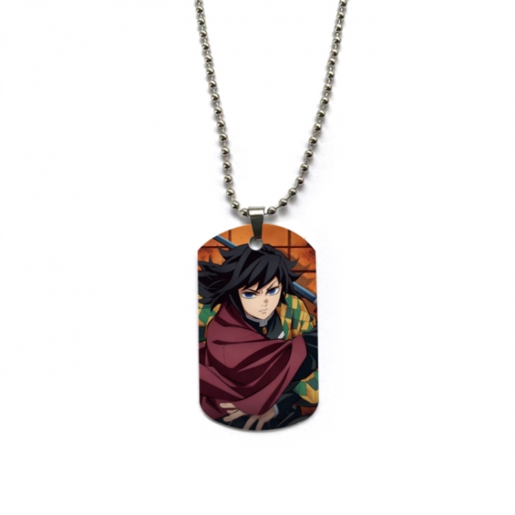 Demon Slayer Kimets Anime double-sided full color printed military brand necklace price for 5 pcs