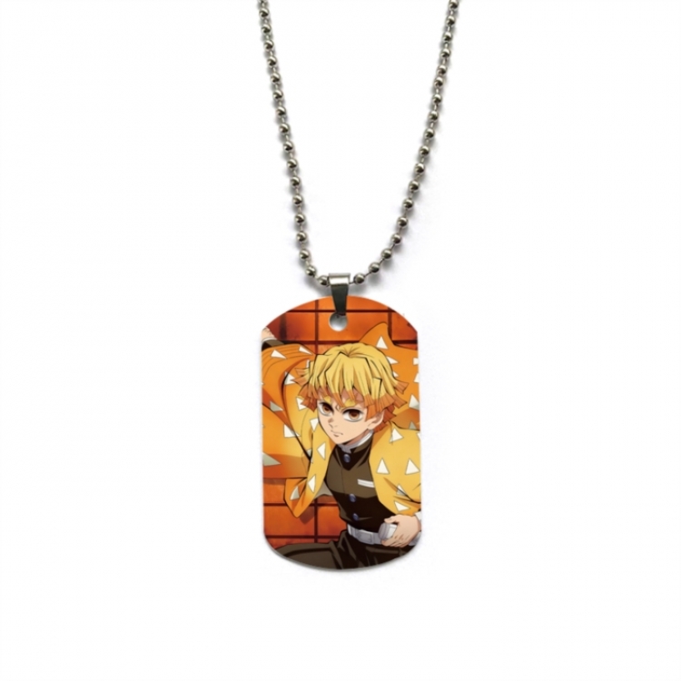 Demon Slayer Kimets Anime double-sided full color printed military brand necklace price for 5 pcs