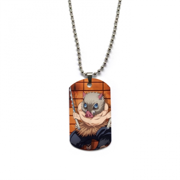 Demon Slayer Kimets Anime double-sided full color printed military brand necklace price for 5 pcs