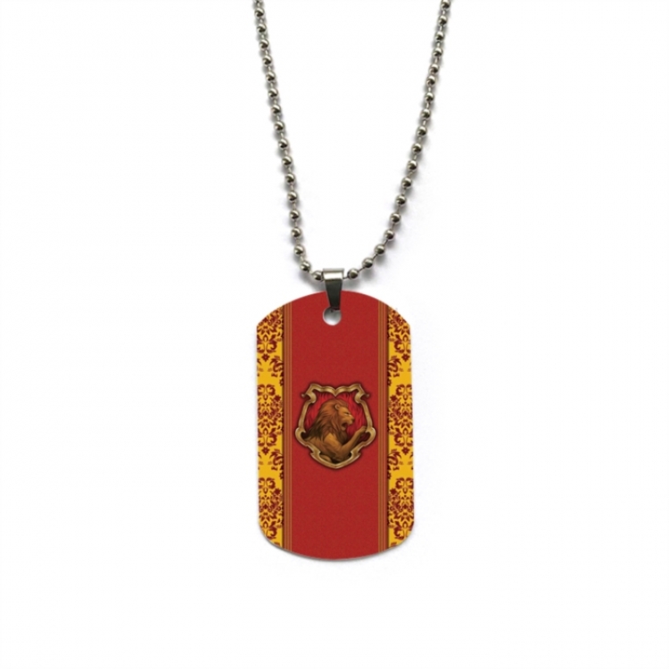 Harry Potter Anime double-sided full color printed military brand necklace price for 5 pcs