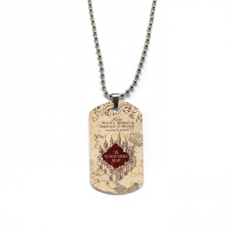 Harry Potter Anime double-sided full color printed military brand necklace price for 5 pcs