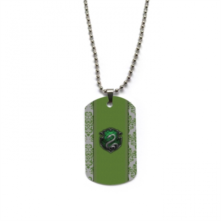 Harry Potter Anime double-sided full color printed military brand necklace price for 5 pcs