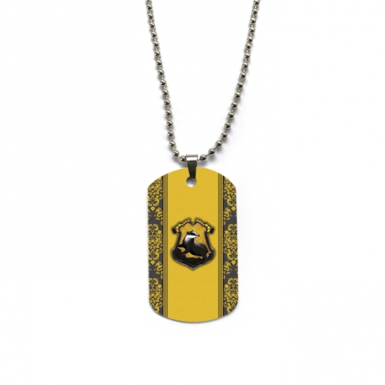 Harry Potter Anime double-sided full color printed military brand necklace price for 5 pcs