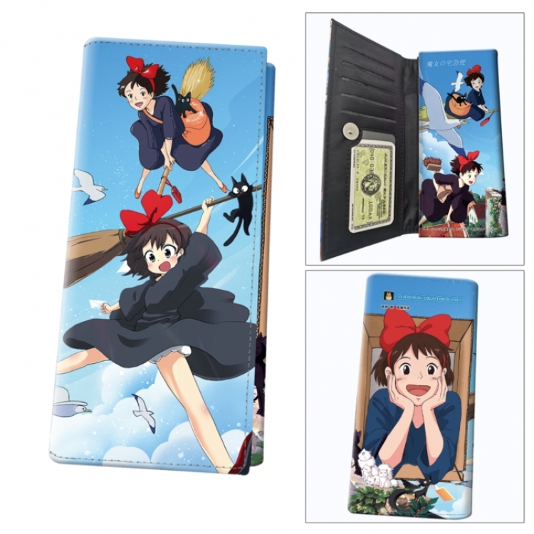 Kiki's Delivery Anime wallet long wallet buckle storage bag 18.5x9.5x2CM 100g