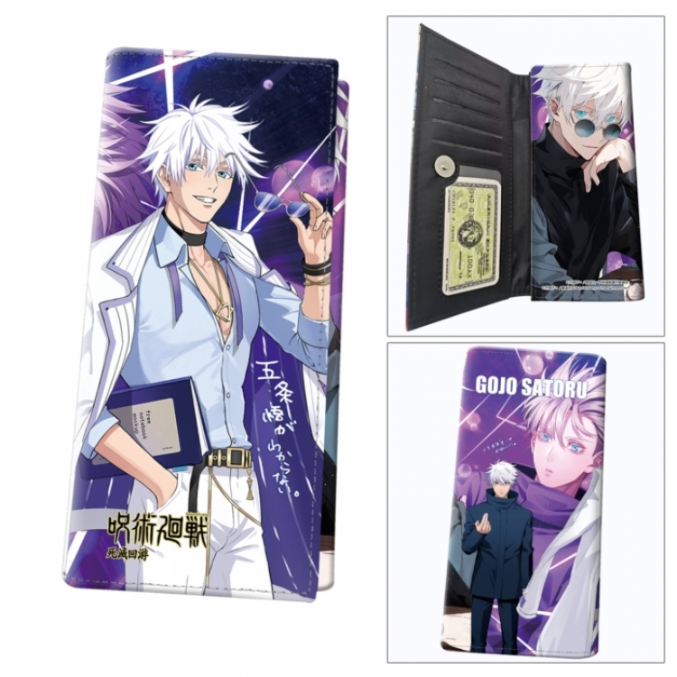 Jujutsu Kaisen Anime wallet long wallet buckle storage bag 18.5x9.5x2CM 100g