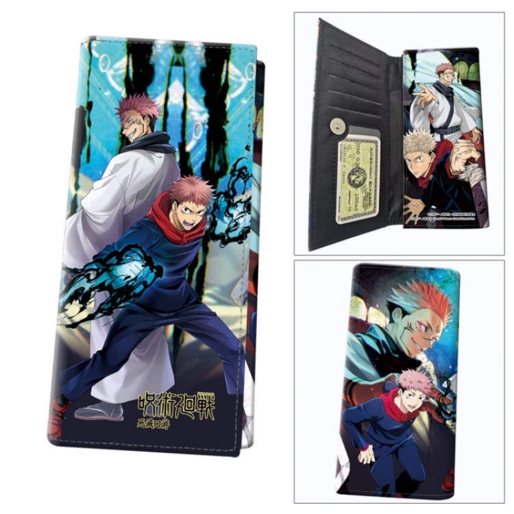 Jujutsu Kaisen Anime wallet long wallet buckle storage bag 18.5x9.5x2CM 100g