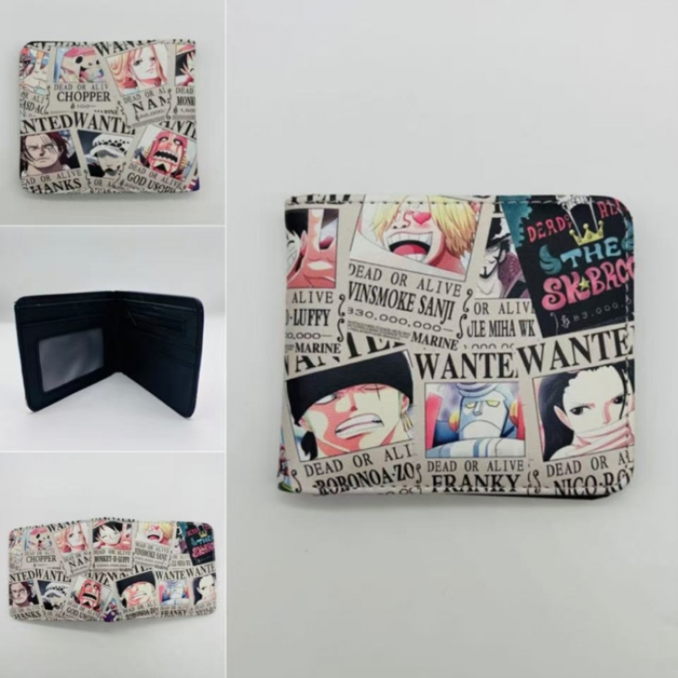 One Piece Full color Two fold short card case wallet 11X9.5CM  