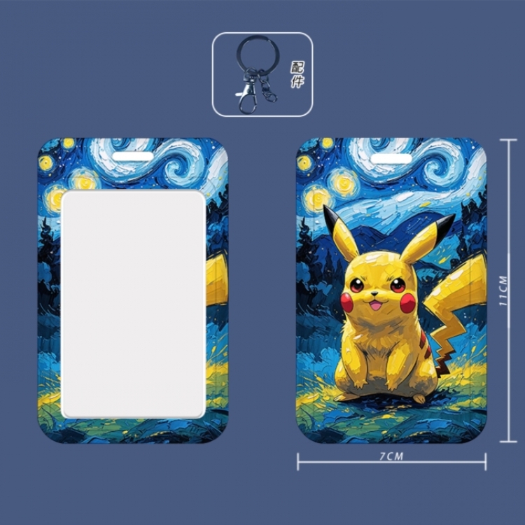 Pokemon 3D embossed hard shell card holder badge keychain price for 5 pcs