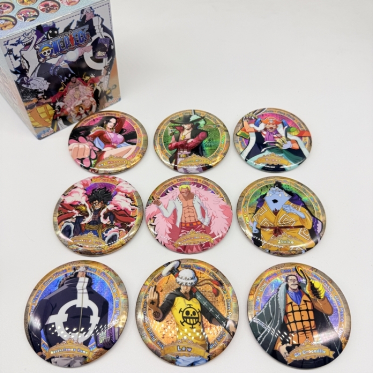One Piece Anime Merchandise Blind Box Badge Box 75mm a set of 9