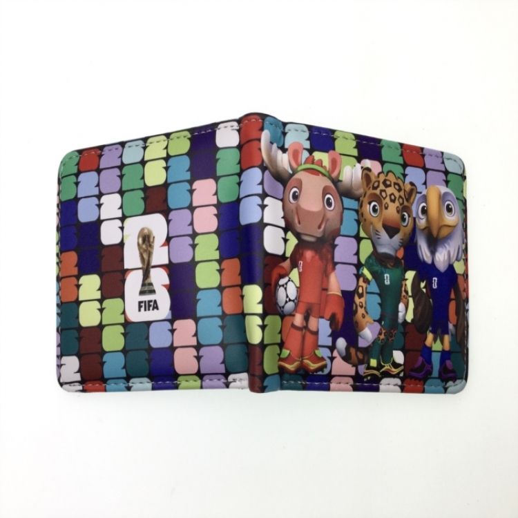 Football star Anime two fold  Short wallet 11X9.5CM 60G 