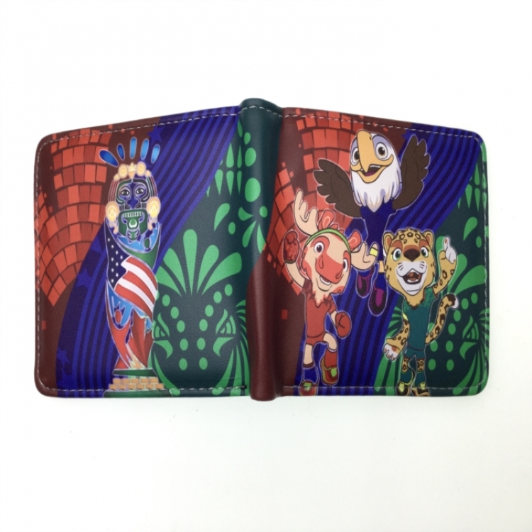 Football star Anime two fold  Short wallet 11X9.5CM 60G 