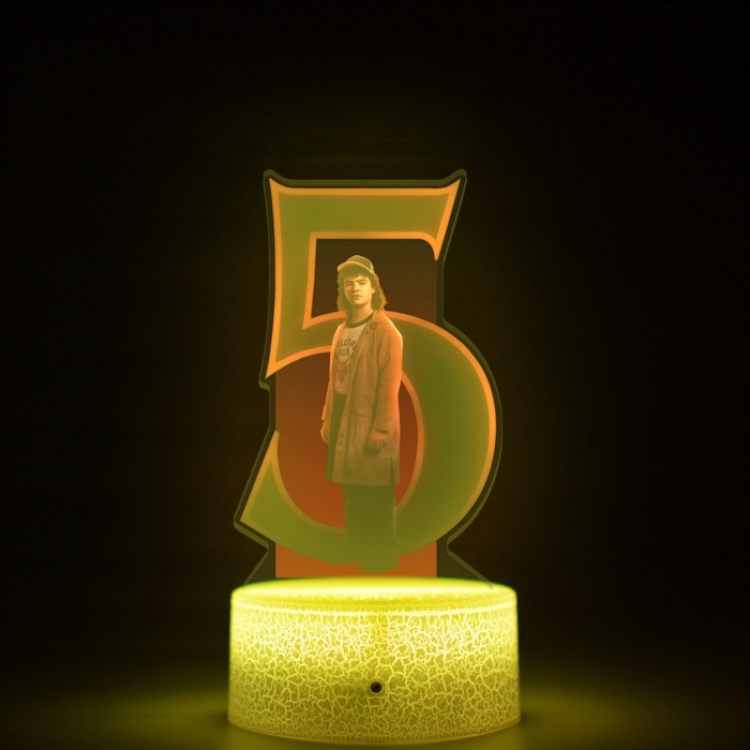 Stranger Things Acrylic Night Light 16 Color-changing USB Interface Box Set 19X7X4CM white base