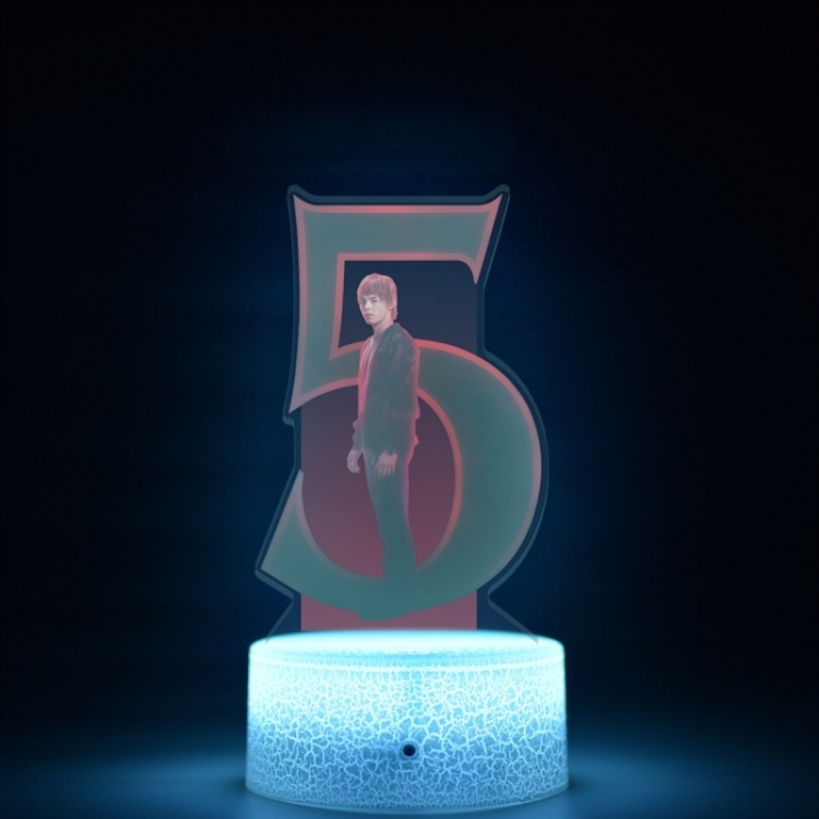 Stranger Things Acrylic Night Light 16 Color-changing USB Interface Box Set 19X7X4CM white base