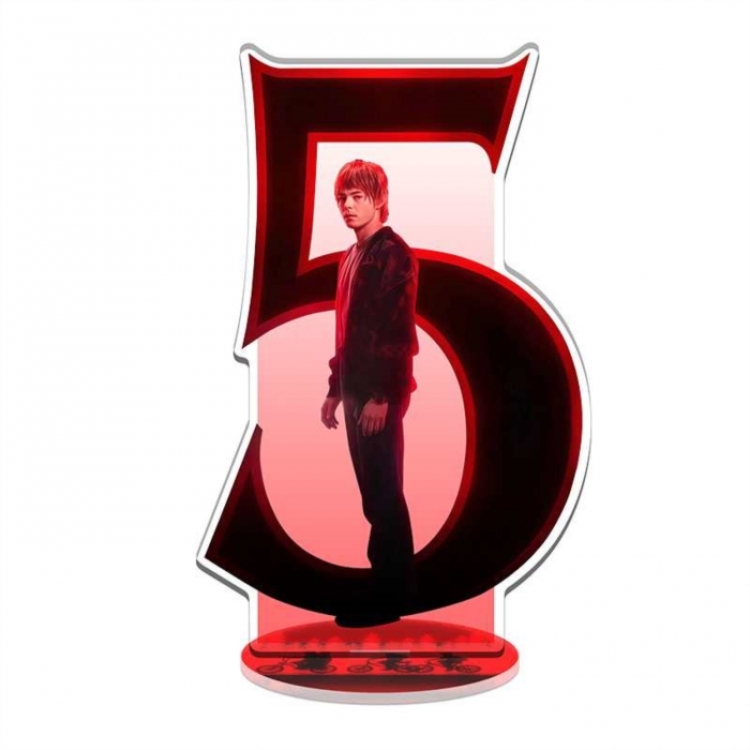 Stranger Things celebrity merchandise acrylic Standing figure Plates Keychain 16CM