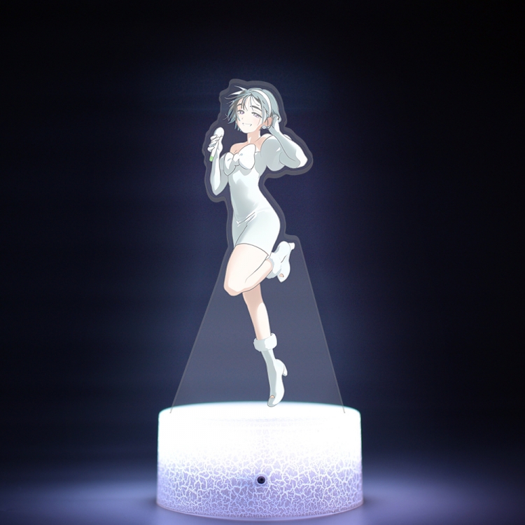 Alien Stage Acrylic Night Light 16 Color-changing USB Interface Box Set 19X7X4CM white base