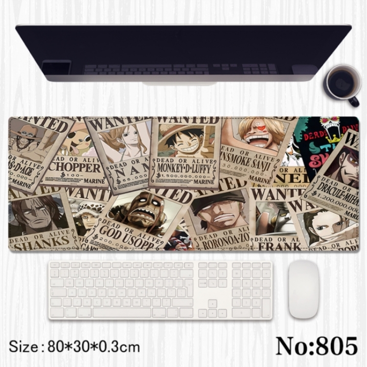 One Piece Anime peripheral computer mouse pad office desk pad multifunctional pad 80X30X0.3cm