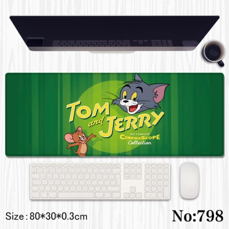 Tom and Jerry Anime peripheral computer mouse pad office desk pad multifunctional pad 80X30X0.3cm