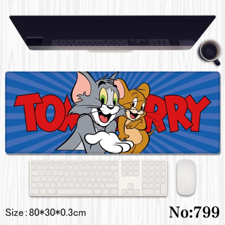 Tom and Jerry Anime peripheral computer mouse pad office desk pad multifunctional pad 80X30X0.3cm