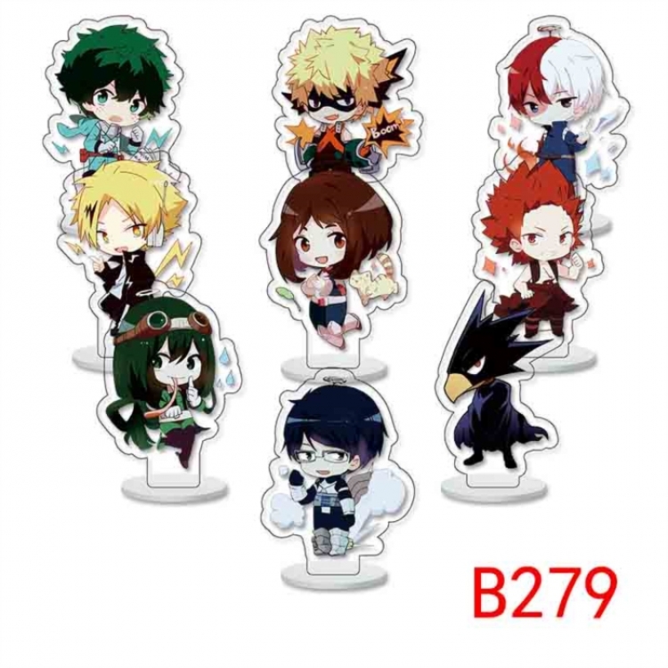 My Hero Academia Anime Character acrylic Small Standing Plates  Keychain 6cm a set of 9