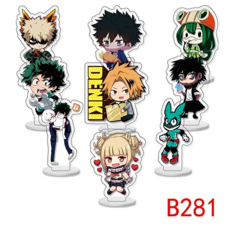 My Hero Academia Anime Character acrylic Small Standing Plates  Keychain 6cm a set of 9
