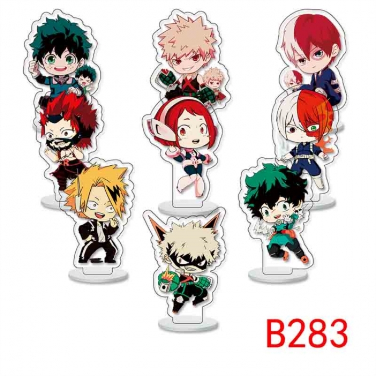 My Hero Academia Anime Character acrylic Small Standing Plates  Keychain 6cm a set of 9