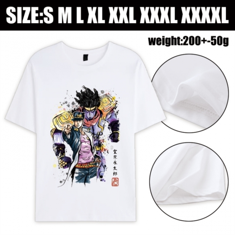 JoJos Bizarre Adventure Anime printed pure cotton short sleeved T-shirt from S to 4XL