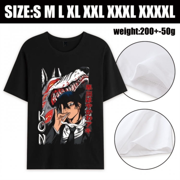 Chainsaw Man Anime printed pure cotton short sleeved T-shirt from S to 4XL