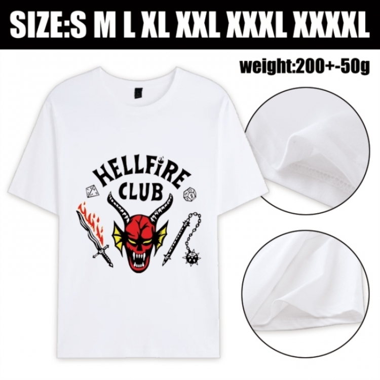 Stranger Things Anime printed pure cotton short sleeved T-shirt from S to 4XL