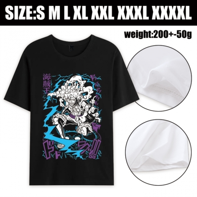 One Piece Anime printed pure cotton short sleeved T-shirt from S to 4XL