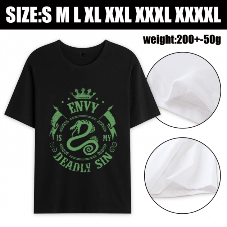 The Seven Deadly Sins Anime printed pure cotton short sleeved T-shirt from S to 4XL