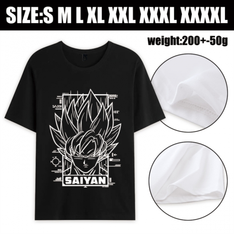 DRAGON BALL Anime printed pure cotton short sleeved T-shirt from S to 4XL