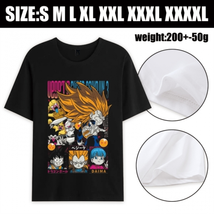 DRAGON BALL Anime printed pure cotton short sleeved T-shirt from S to 4XL