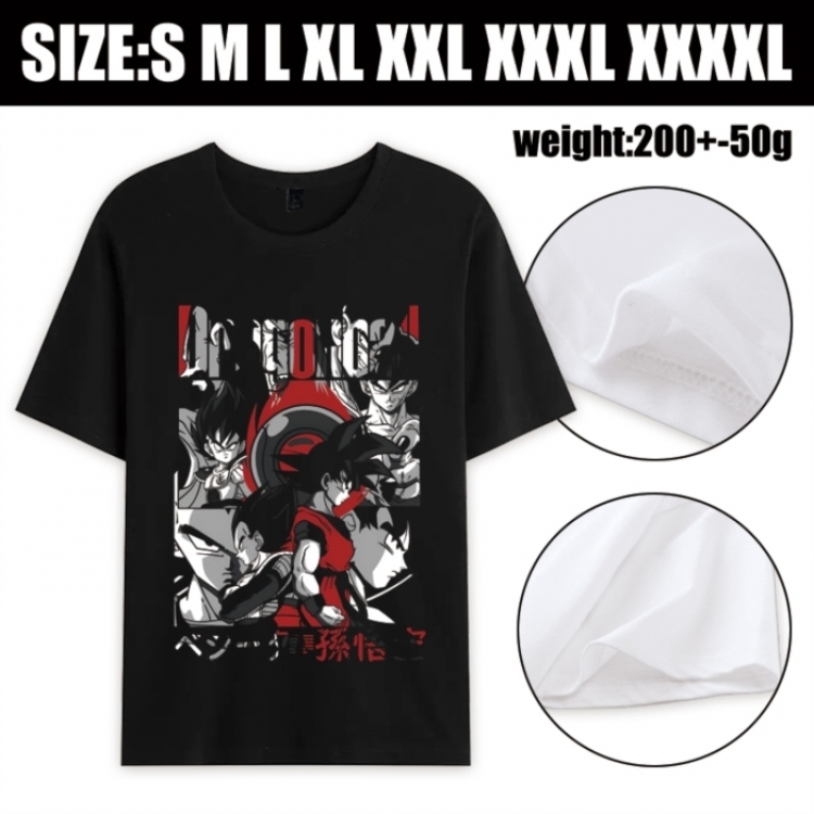 DRAGON BALL Anime printed pure cotton short sleeved T-shirt from S to 4XL