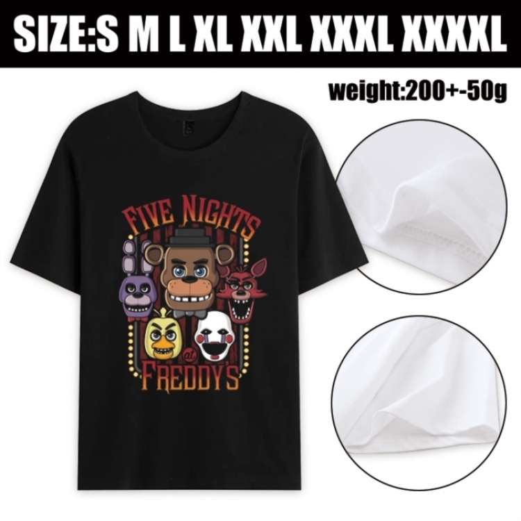 Five Nights at Freddys Anime printed pure cotton short sleeved T-shirt from S to 4XL