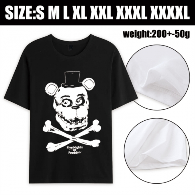 Five Nights at Freddys Anime printed pure cotton short sleeved T-shirt from S to 4XL