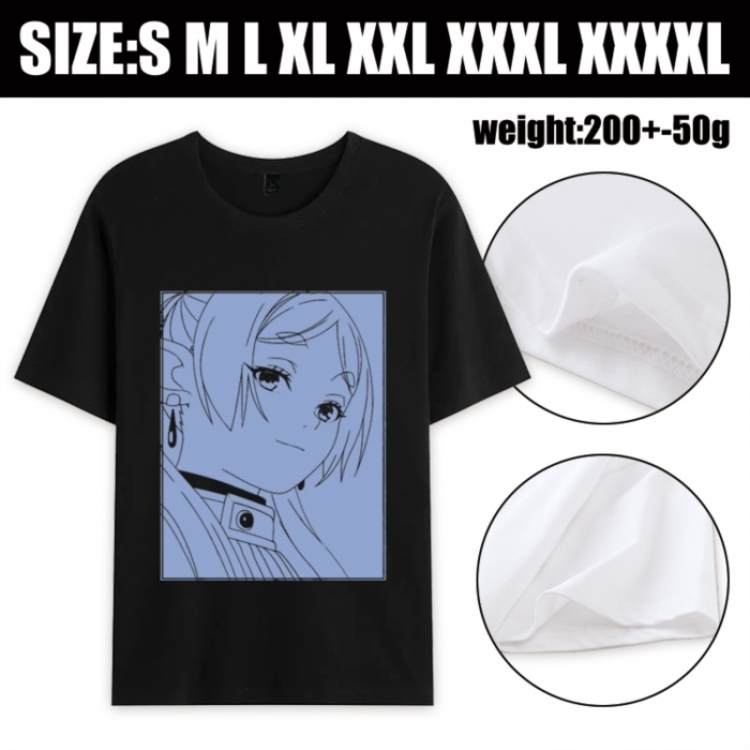 Frieren: Beyond Journey's Anime printed pure cotton short sleeved T-shirt from S to 4XL