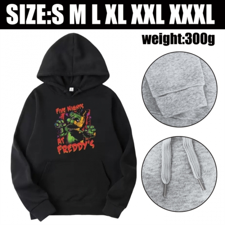 Five Nights at Freddys Anime printed hooded sweatshirt top from S to 3XL