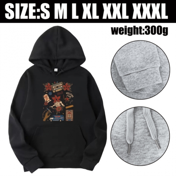 Stranger Things Anime printed hooded sweatshirt top from S to 3XL