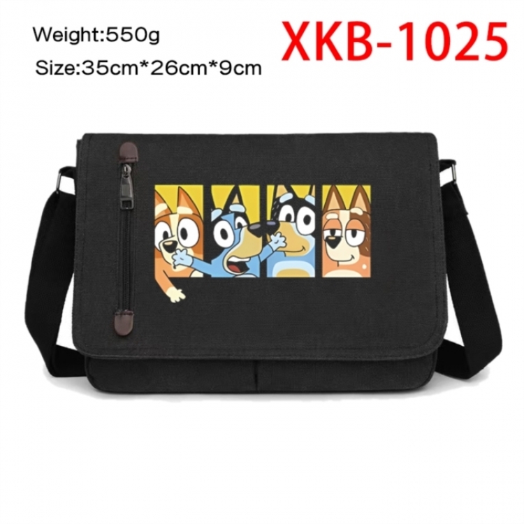 Bluey Anime Retro Canvas Shoulder Bag Crossbody Bag Mailman Bag 35x26x9cm