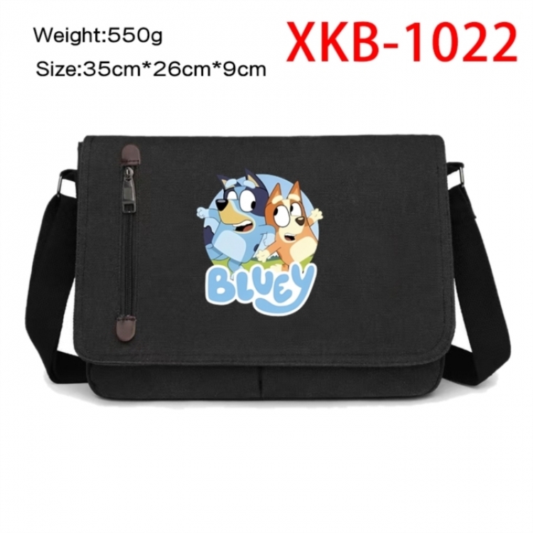 Bluey Anime Retro Canvas Shoulder Bag Crossbody Bag Mailman Bag 35x26x9cm
