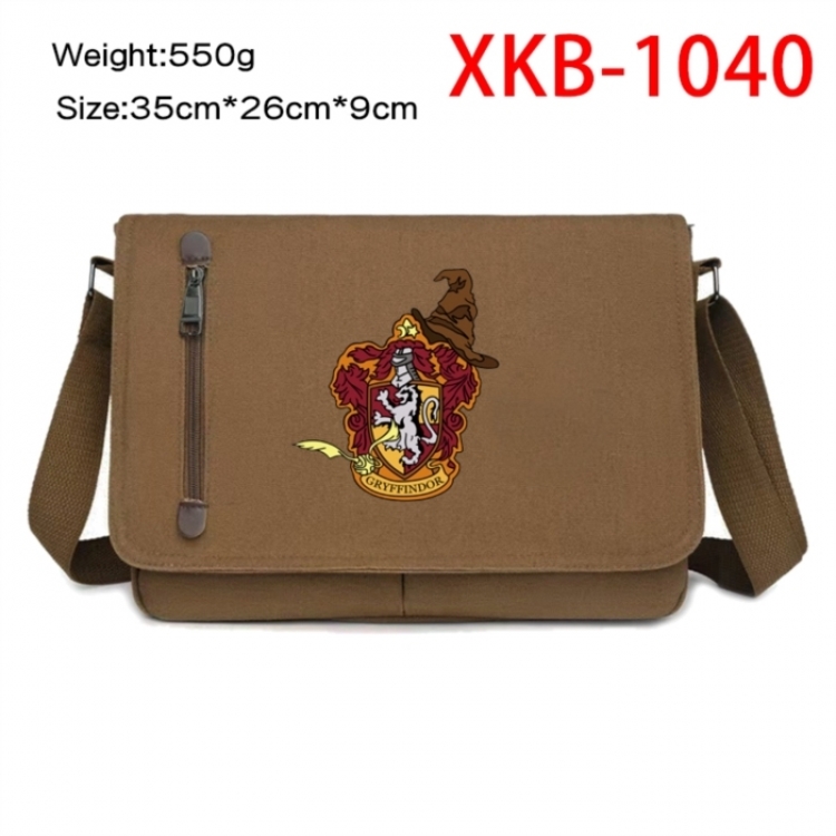 Harry Potter Anime Retro Canvas Shoulder Bag Crossbody Bag Mailman Bag 35x26x9cm
