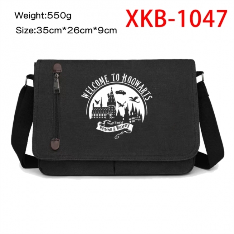 Harry Potter Anime Retro Canvas Shoulder Bag Crossbody Bag Mailman Bag 35x26x9cm